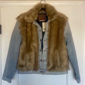 Levi’s fur denim jacket